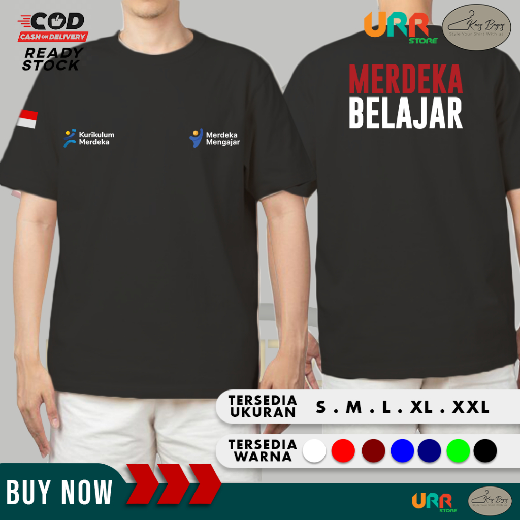 Jual Kaos Baju Kurikulum Merdeka Merdeka Belajar | Bahan Cotton Combed ...