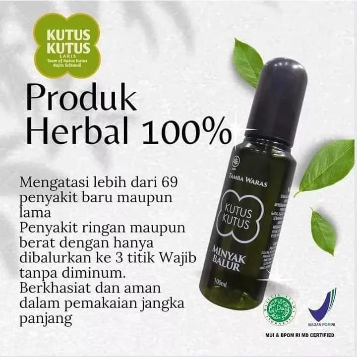 Jual Minyak Kutus Kutus Herbal Organic 100ml Kemasan Baru Shopee