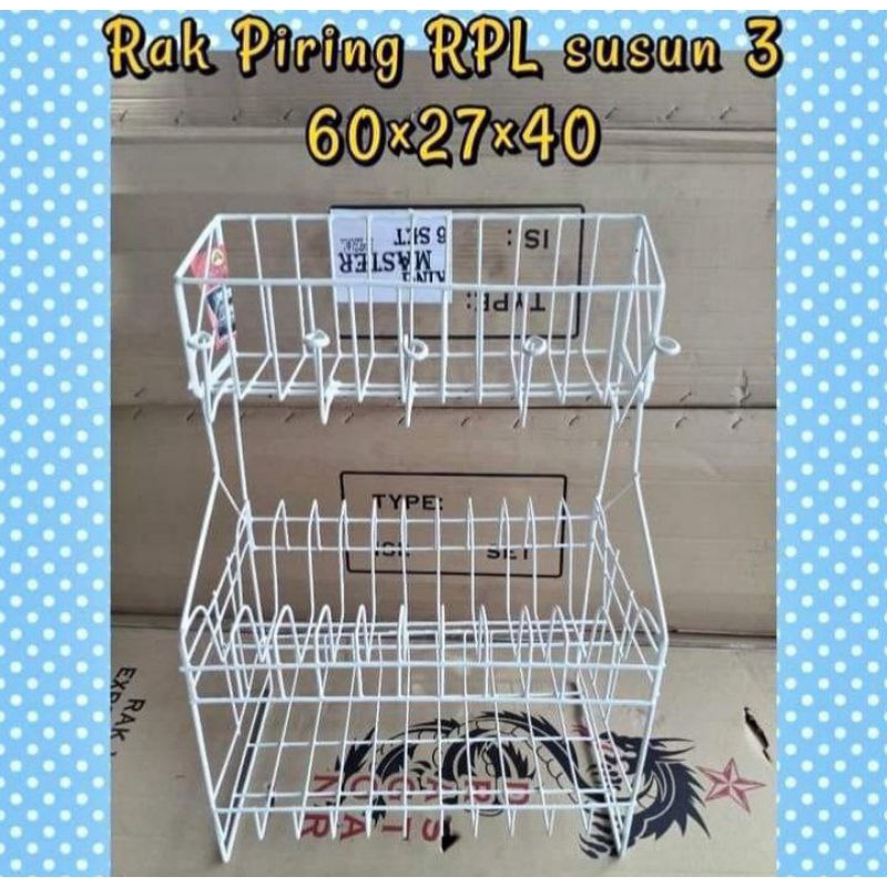 Jual RAK PIRING RPK/RPL SUSUN 3 rak besi kokoh | Shopee Indonesia