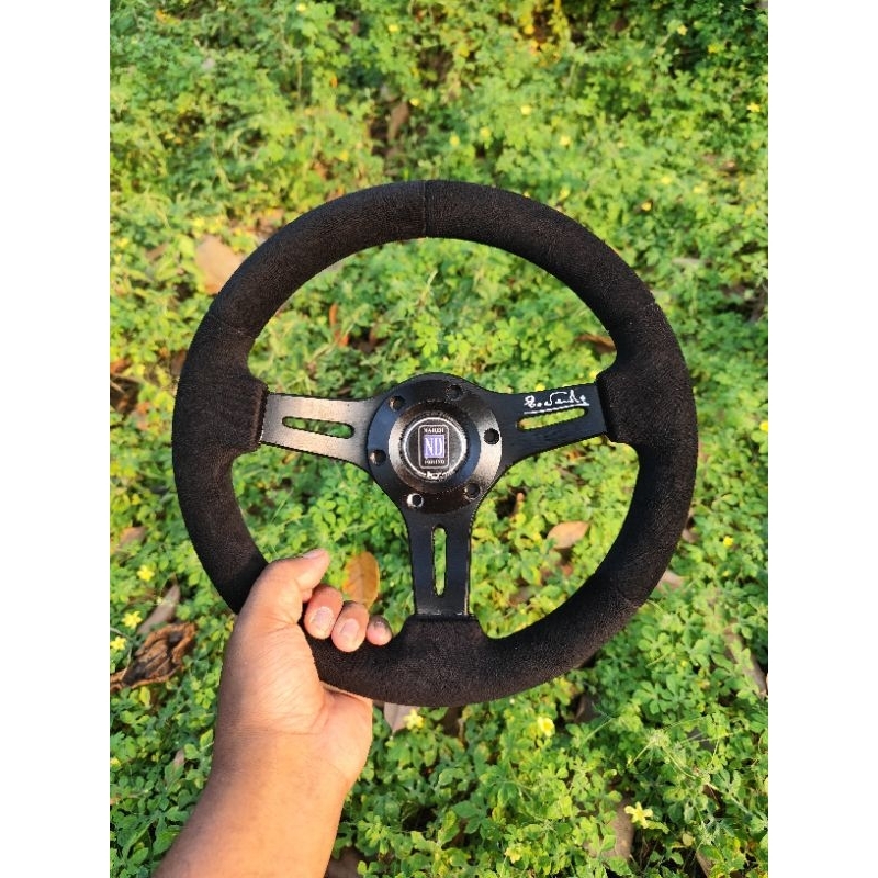 Jual Setir mobil racing 12 inchi kain bulu (bludru premium) | Shopee ...