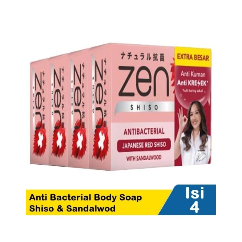 Jual ZEN Sabun Mandi Batang Anti Bacterial Body Soap Sisho & Sandalwood