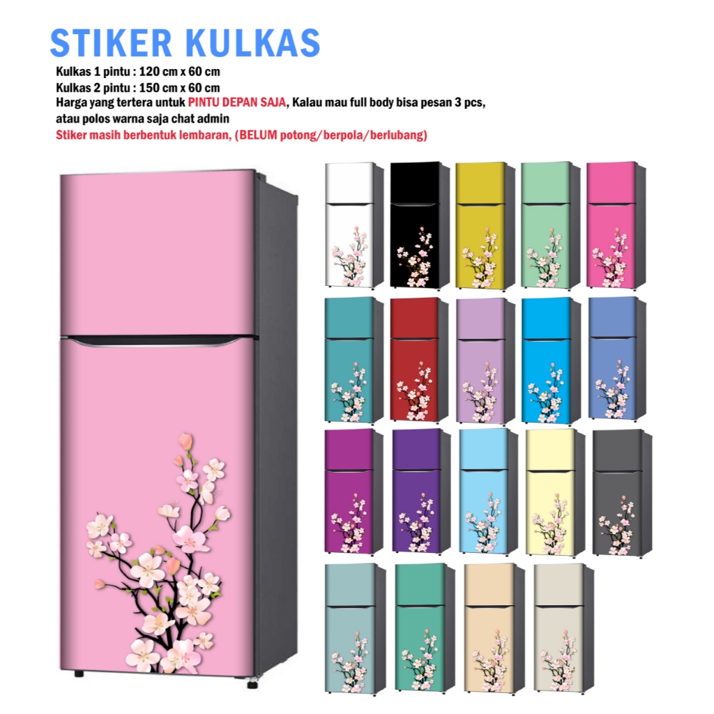 Jual Stiker Kulkas 1 Pintu dan Sticker Kulkas 2 pintu Sakura | Shopee ...