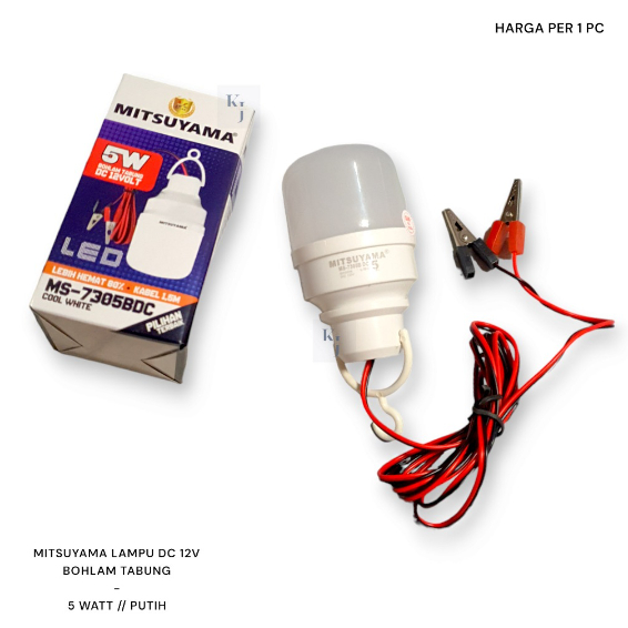 Jual Lampu Bohlam LED DC 12v 5 Watt Mitsuyama Colok Aki / Solar Panel ...