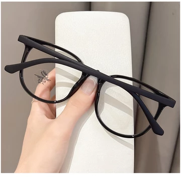 Fashion Kacamata Transparan Anti Radiasi Wanita Kacamata Korea Wanita Sunglass Retro Bentuk