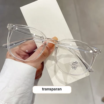 Fashion Kacamata Transparan Anti Radiasi Wanita Kacamata Korea Wanita Sunglass Retro Bentuk