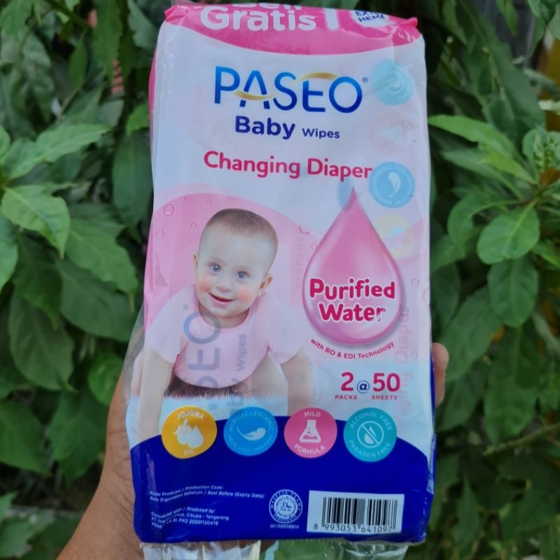 Jual Tisu basah Paseo 1 bundle (2 pack) 50 sheets besar | Shopee Indonesia