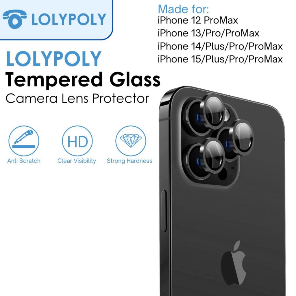 Jual Lolypoly Tempered Glass Camera Lens Screen Protector For iPhone ...