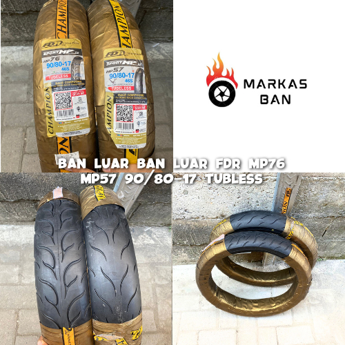 Jual BAN LUAR FDR RING 17 SPORT MP57/MP76 90/80-17 TUBLESS | Shopee ...