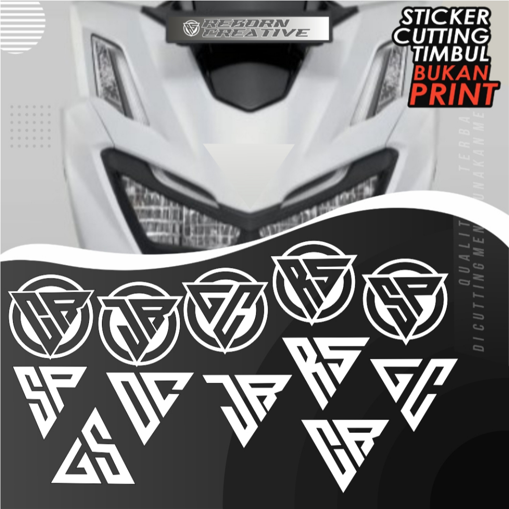Jual Stiker GC RS SP Logo segitiga DAN BULAT bisa custom | Shopee Indonesia