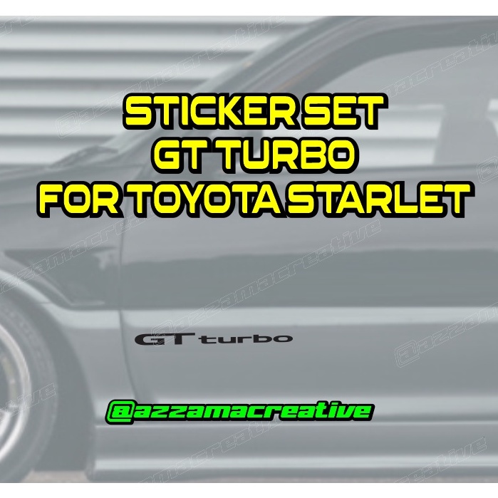 Jual YUK BELI Sticker TOYOTA Starlet GT Turbo Side Mould | Shopee Indonesia