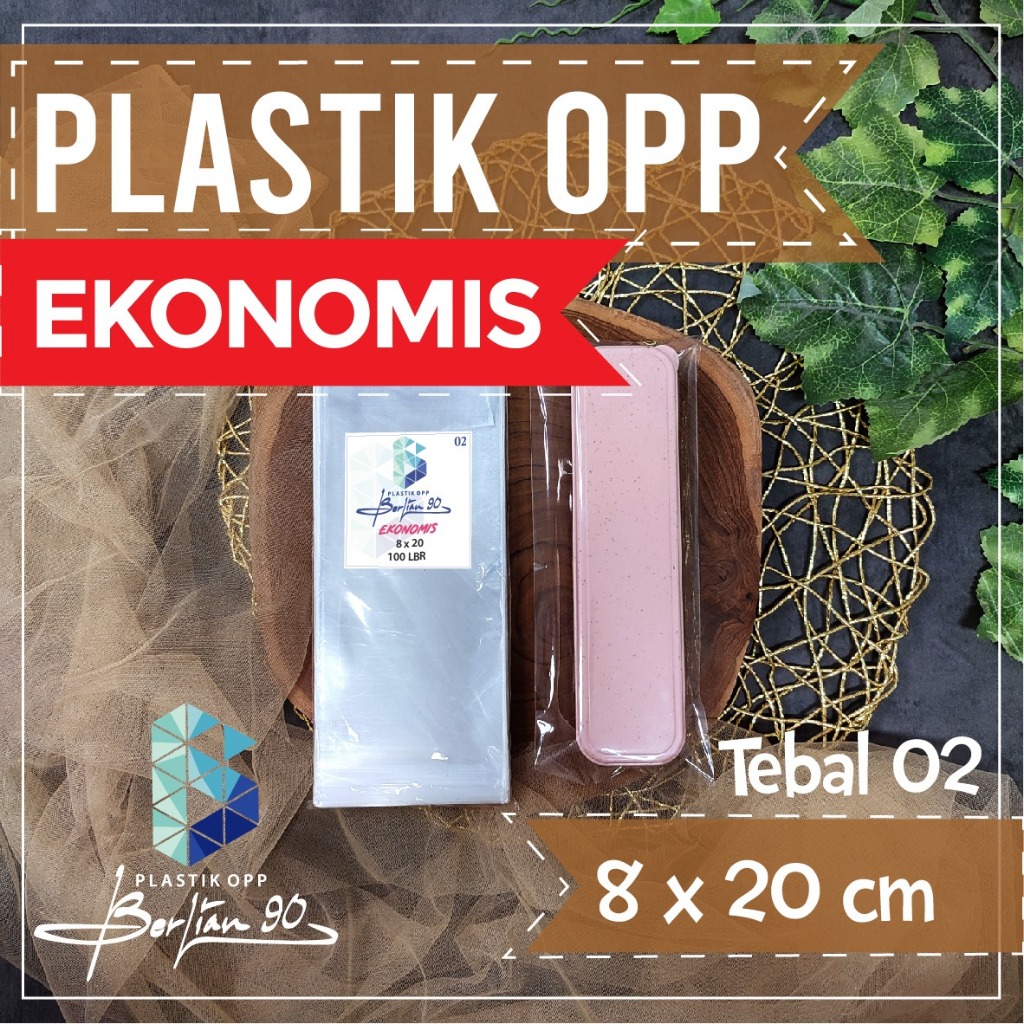 Jual Plastik Opp lem Uk 8x20 cm isi 100 Lembar Termurah Tebal 02 Micron ...