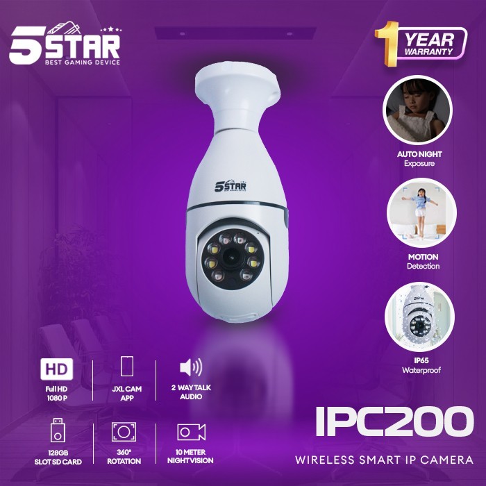 Jual IPCam 5Star WIFI Smart IP Camera 2Mp Fusion Ball 1080P IPC200 ...