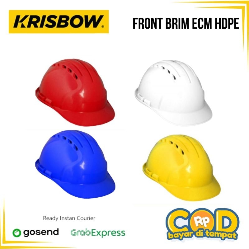 Jual Helm Safety Krisbow Helm Keselamatan Kerja Front Brim Ecm Hdpe Shopee Indonesia