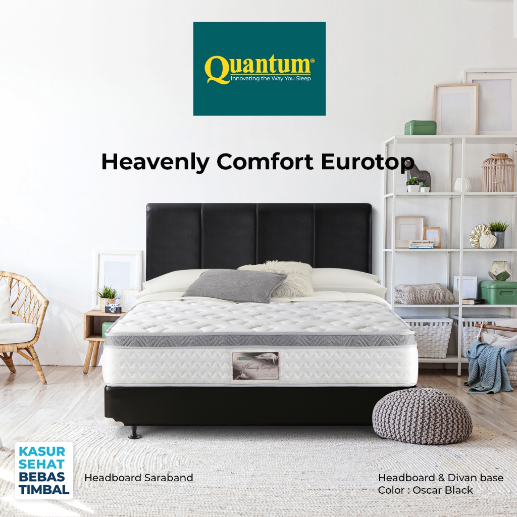 Jual Quantum Springbed Heavenly Comfort Eurotop White | Shopee Indonesia