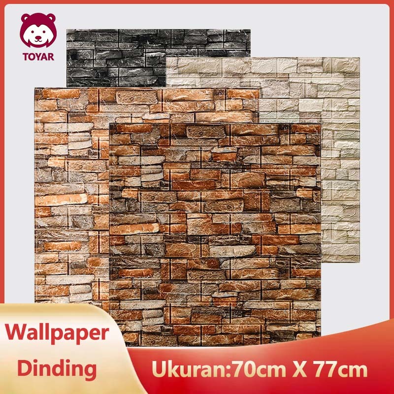 Jual Walpaper Dinding wallpaper 3d foam bata： Ukuran: 70cm x 77cm Untuk ...