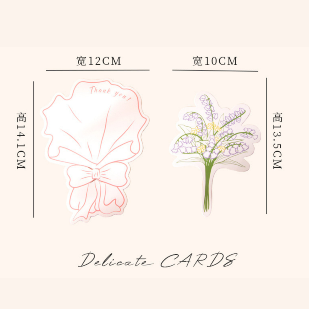 Jual thankyou card bunga - kartu terimakasih - flower and card - kartu ...