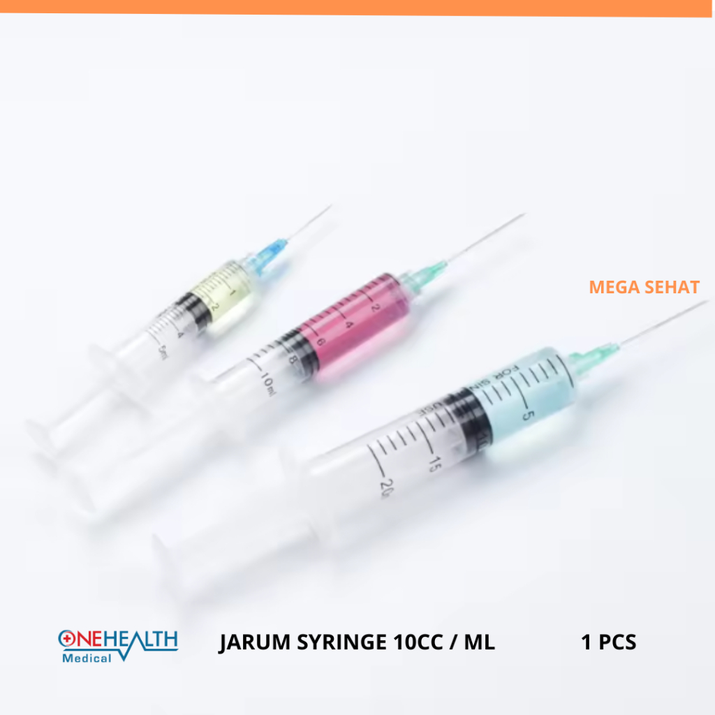 Jual Spuit Jarum Suntik Onehealth 10 CC Syringe 10 cc Medis 1 pcs ...