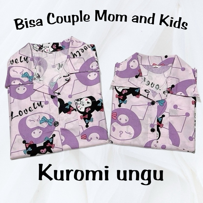 Jual Kuromi ungu - piyama baju tidur katun bisa couple ibu dan anak