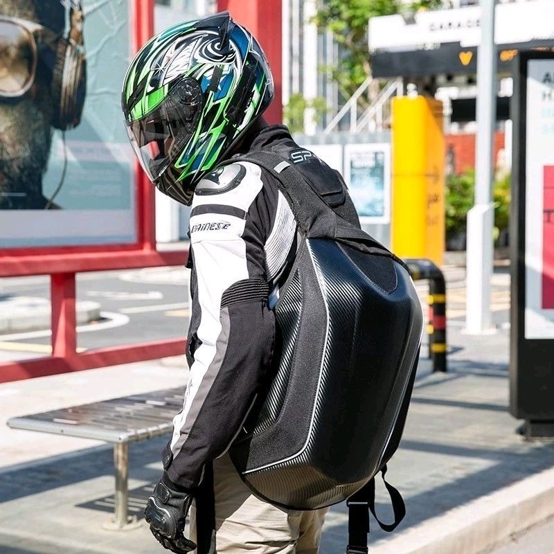 Jual tas ransel motor touring hardcase carbon fiber motorcycle helmet ...