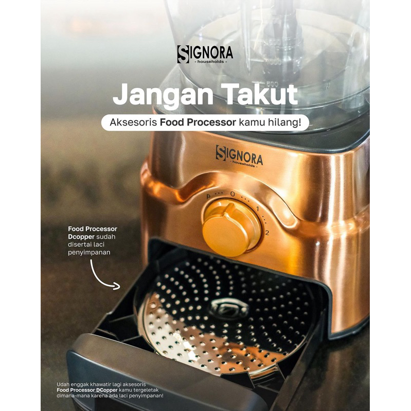 Jual SIGNORA | Food Processor Dcopper DENGAN CUBIC CUTTER [AGEN RESMI ...