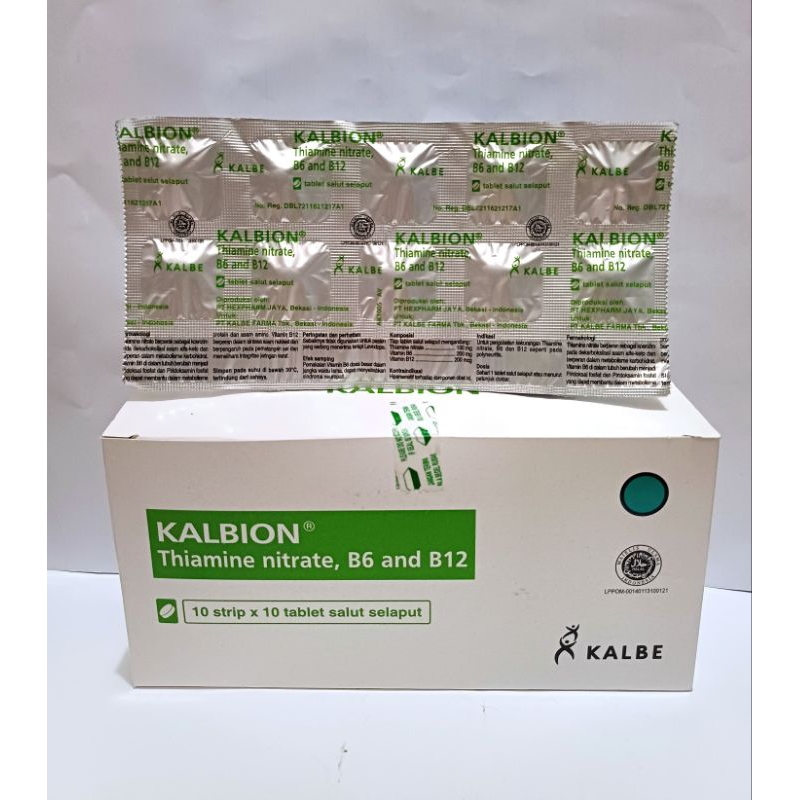 Jual Kalbion (1 Strip @10tablet) - memenuhi kebutuhan vit B | Shopee ...