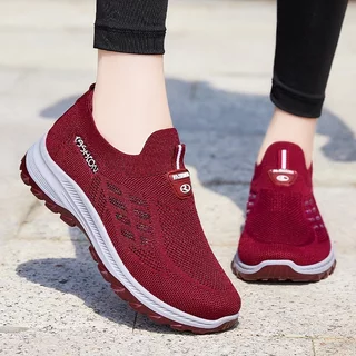 SIO MM004 Sepatu Sneakers Wanita Sepatu Sport Tanpa Tali Polos Import/Sneakers Santai Wanita LV0190