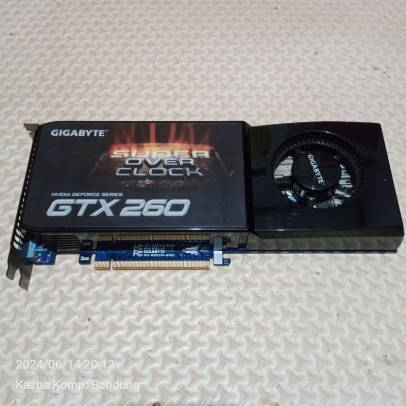 Jual VGA Nvidia GTX 260 Super OC Gigabyte 448BIT 896MB DDR3