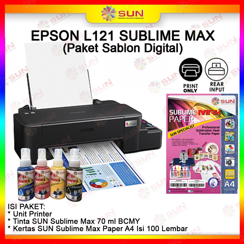 Jual Printer Epson L121 L 121 L 121 Original Printer A4 Pengganti L120 Printer Paket Sablon