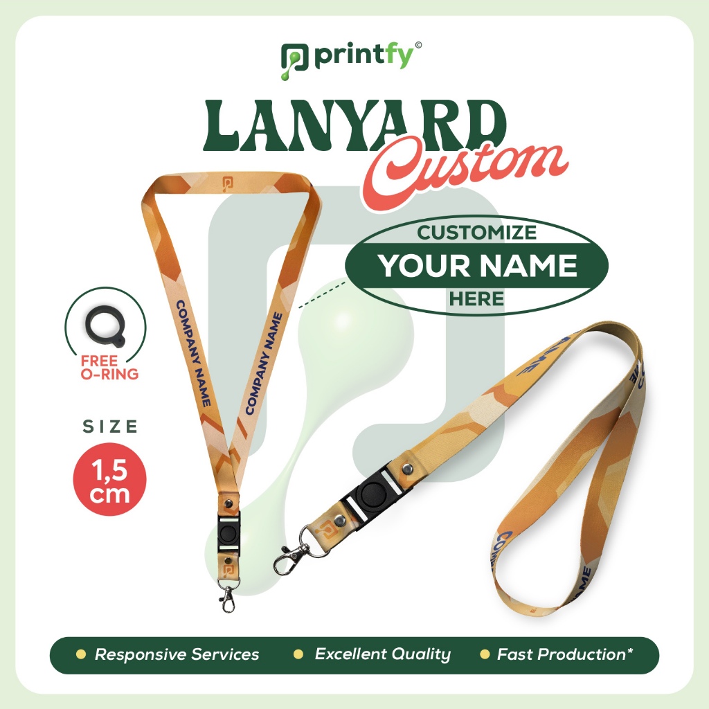 Jual Tali Lanyard Custom 1,5cm Cetak 2 Sisi Premium Custom ( BISA ...