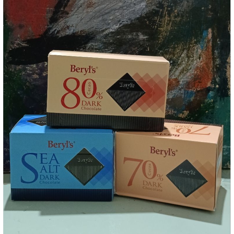 Jual Beryl's 60gr Dark Chocolate 70% 80% Seasalt Cocoa Beryls | Shopee ...