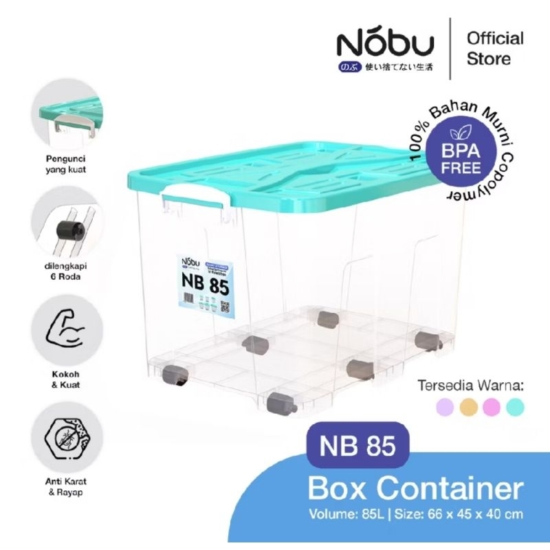 Jual Box Container 85 Liter Bening NOBU Container Box Tempat ...