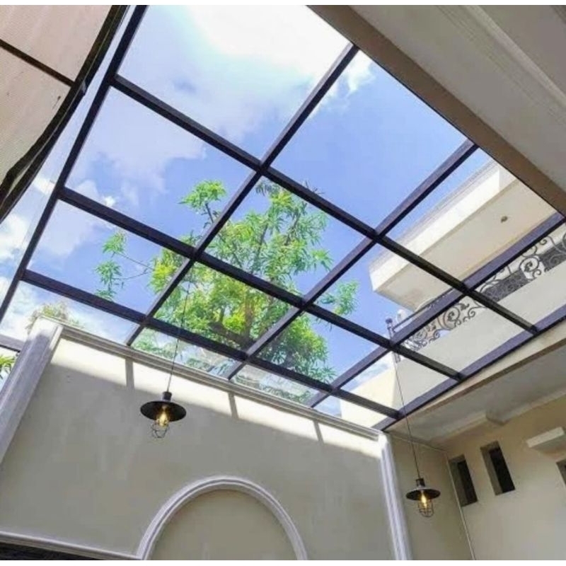Carport/Kanopi sliding manual modern (Skylight)