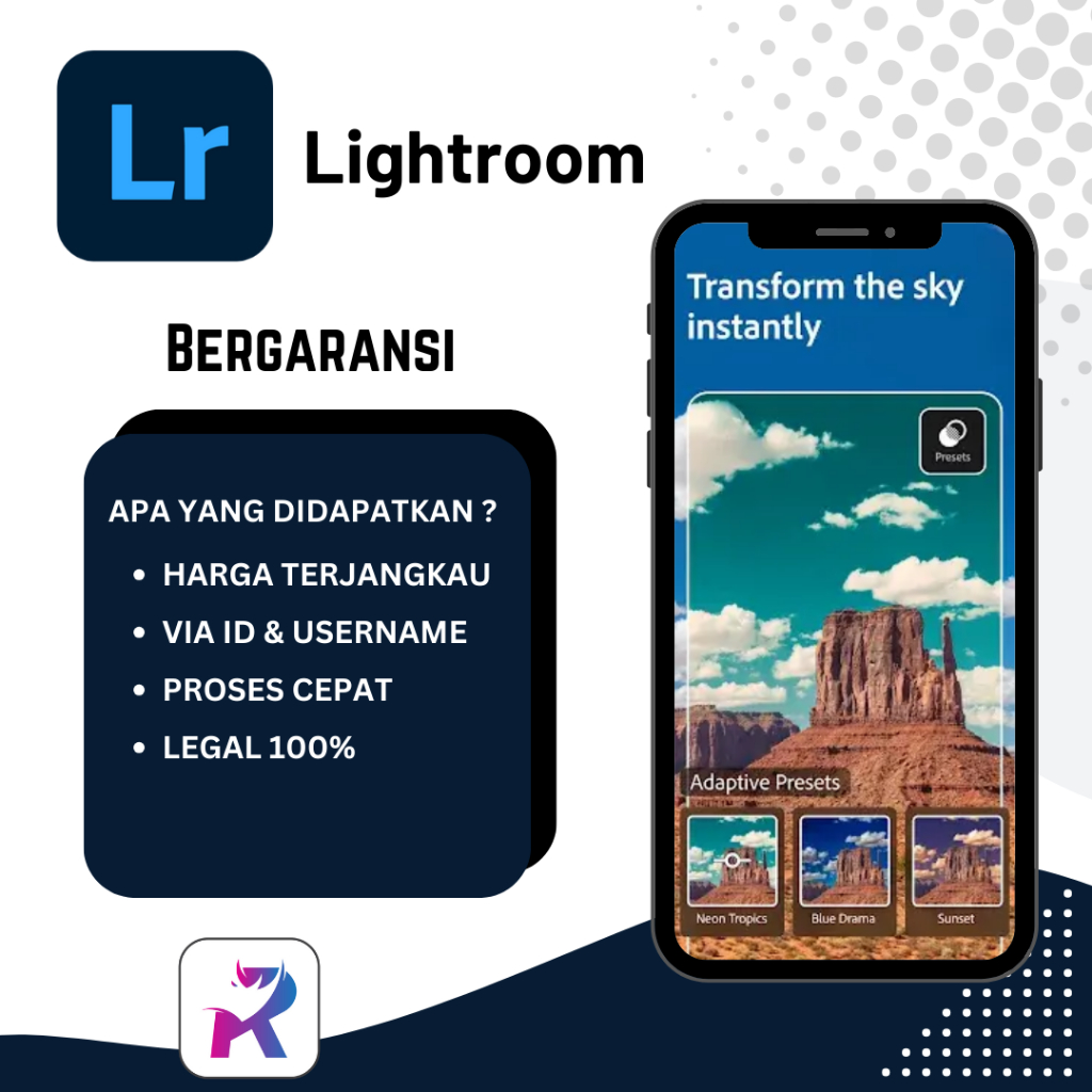 Jual Aplikasi Lightroom 1 Tahun + Preset 300++ (Ios / Ipad / Iphone