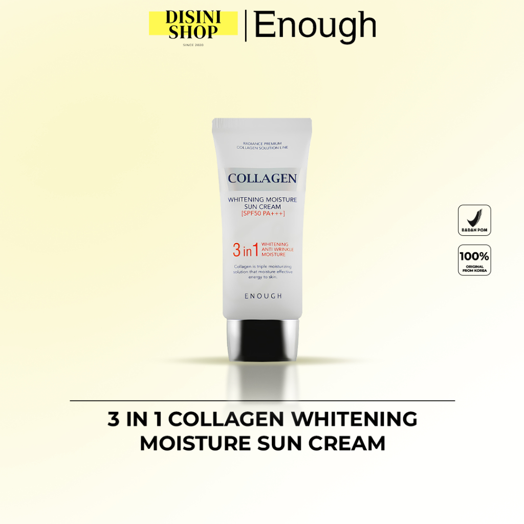 Jual ENOUGH 3in1 Collagen Whitening Moisture Sun Cream SPF 50 PA ...
