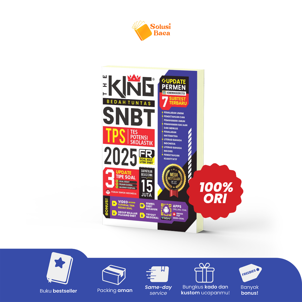 Jual Terbaru! Buku The King Bedah Tuntas Soal TPS + B.Inggris SNBT ...