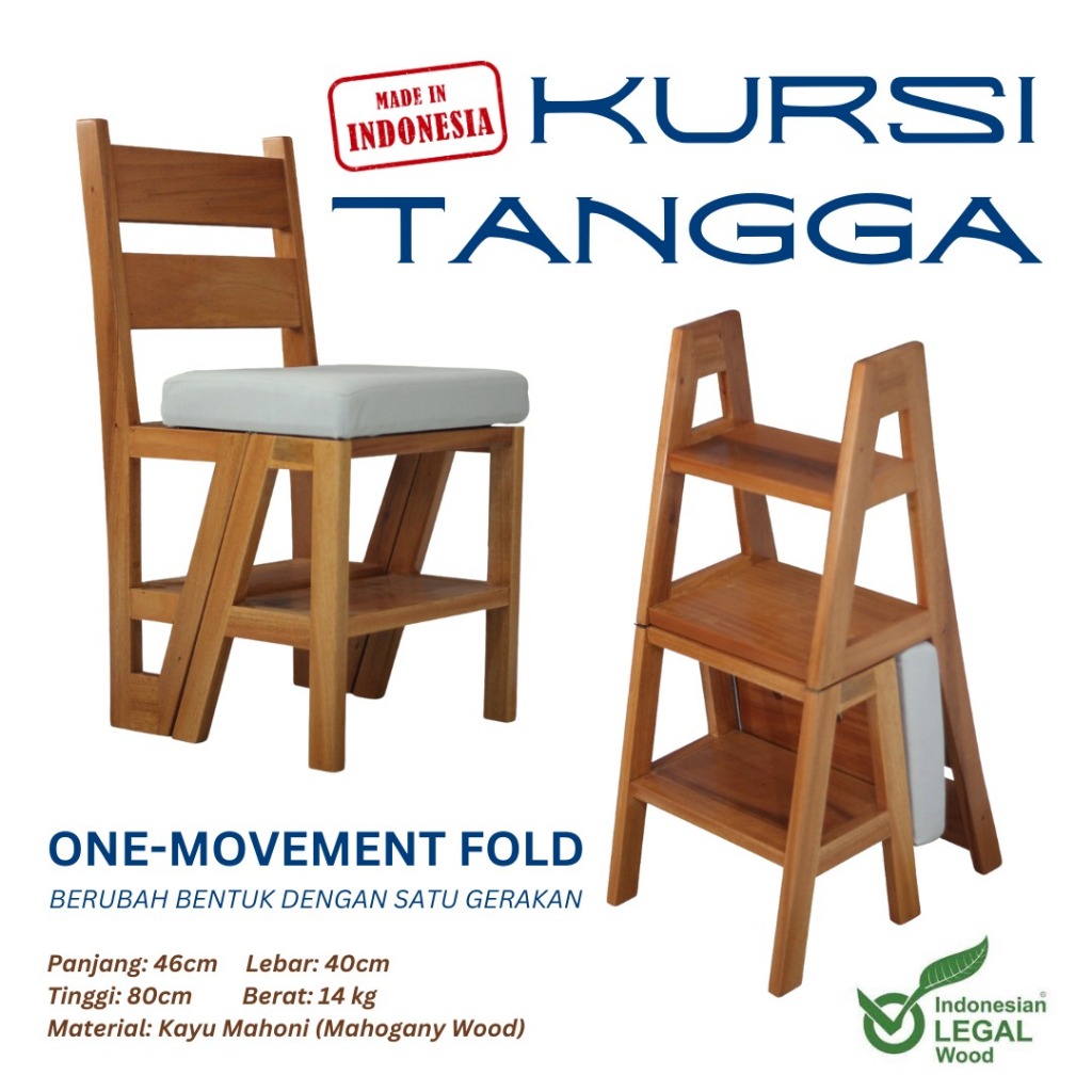 Jual Kursi Tangga Lipat (2 in 1) | Shopee Indonesia