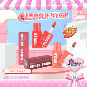 ❤ BELIA ❤ EMINA Glossy Stain 3g Moisturizing Lip Tint Gel Finishing Glossy