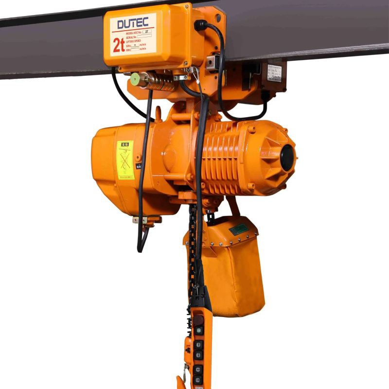 Jual Electric Chain Hoist Double Chain 1Ton x 6 Meter With Trolley ...
