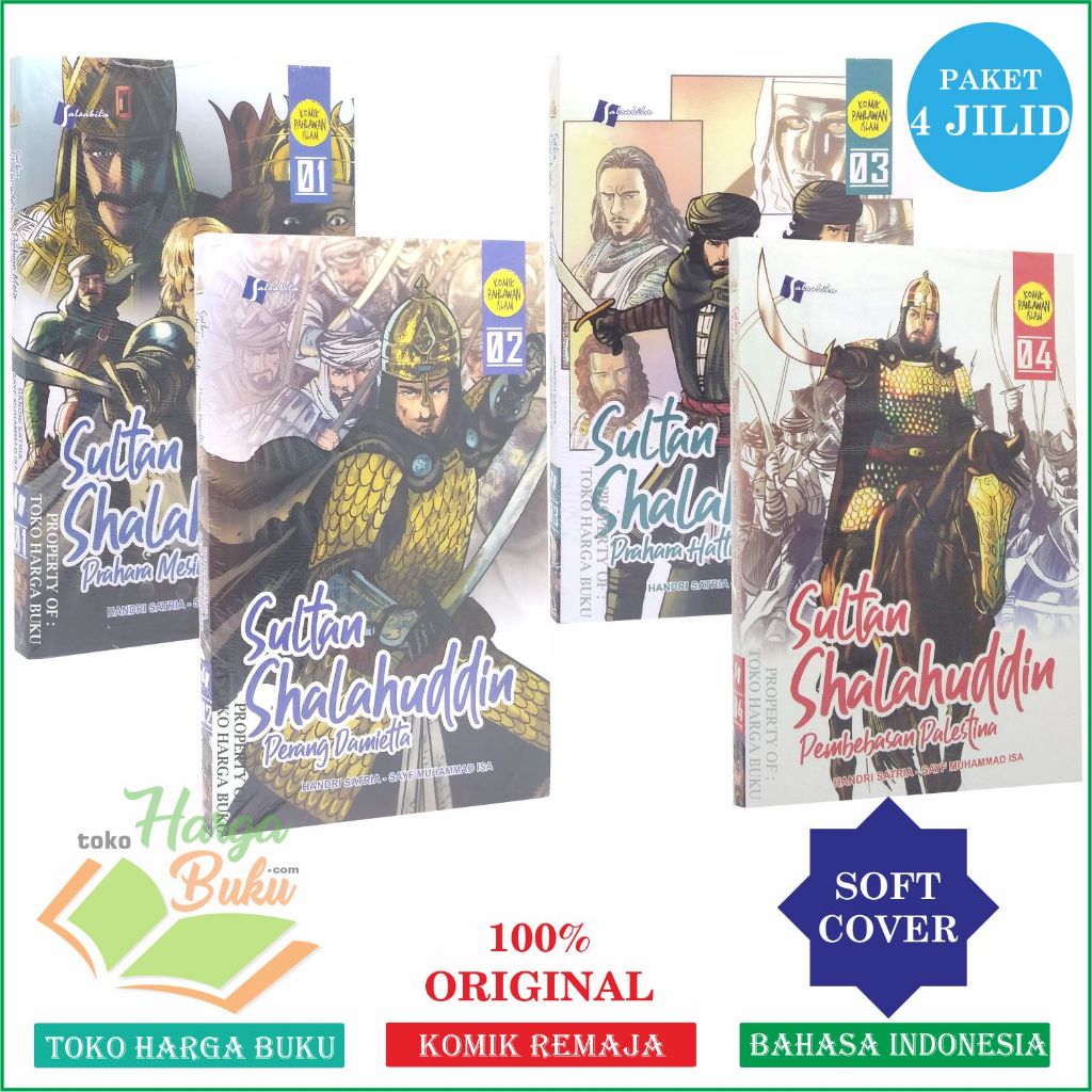 Jual Paket 4 Buku Komik Sultan Shalahuddin Al-Ayyubi Seri 1 2 3 4 ...