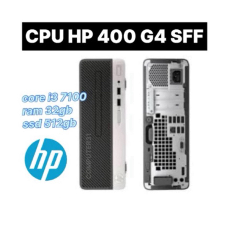 Jual PC HP PRODESK 400 G4 SFF CORE i3 7100 RAM DDR4 16GB SSD 256GB LIKE NEW  | Shopee Indonesia