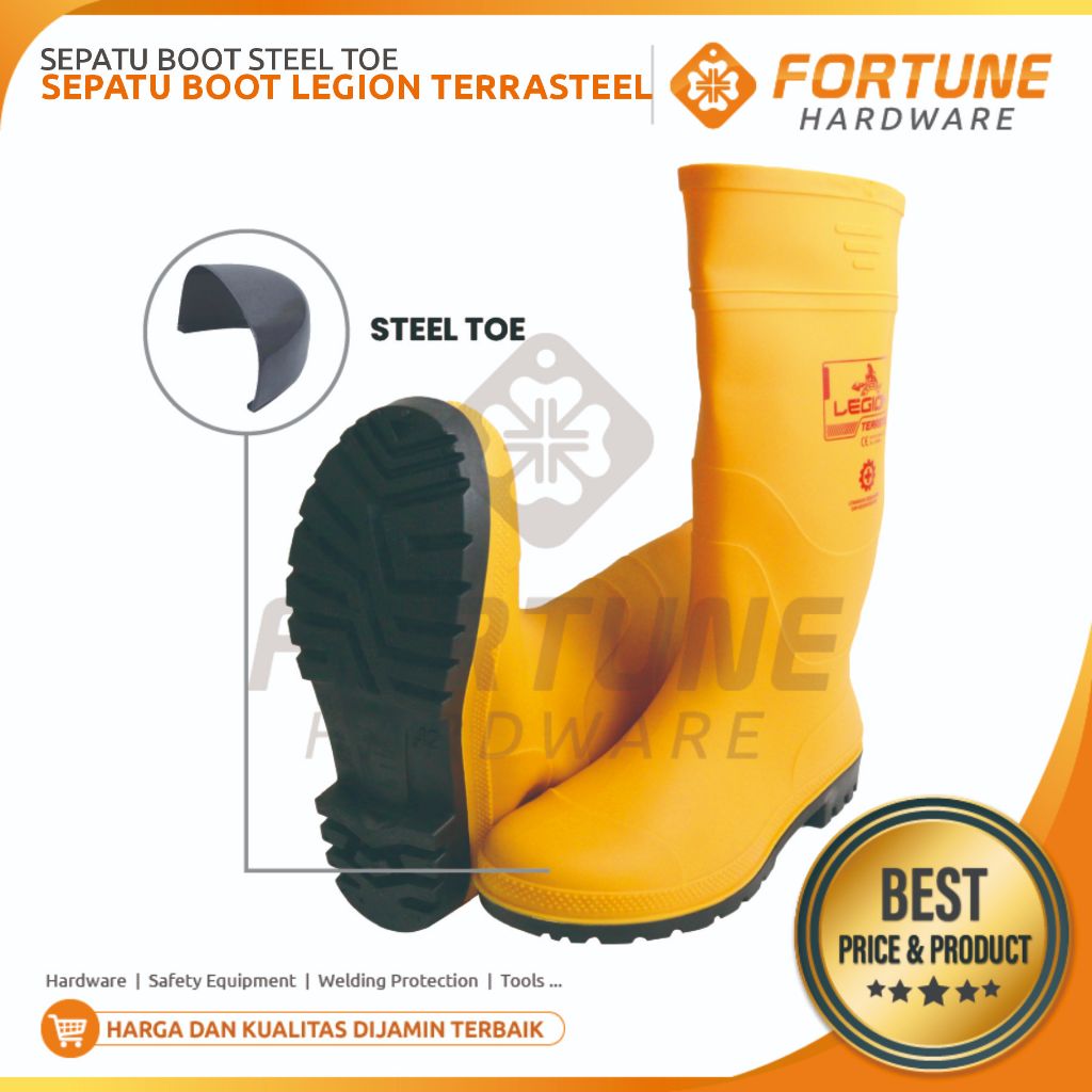 Jual Sepatu Boot Rubber Safety Legion Terrasteel Steel Toe Proyek ...