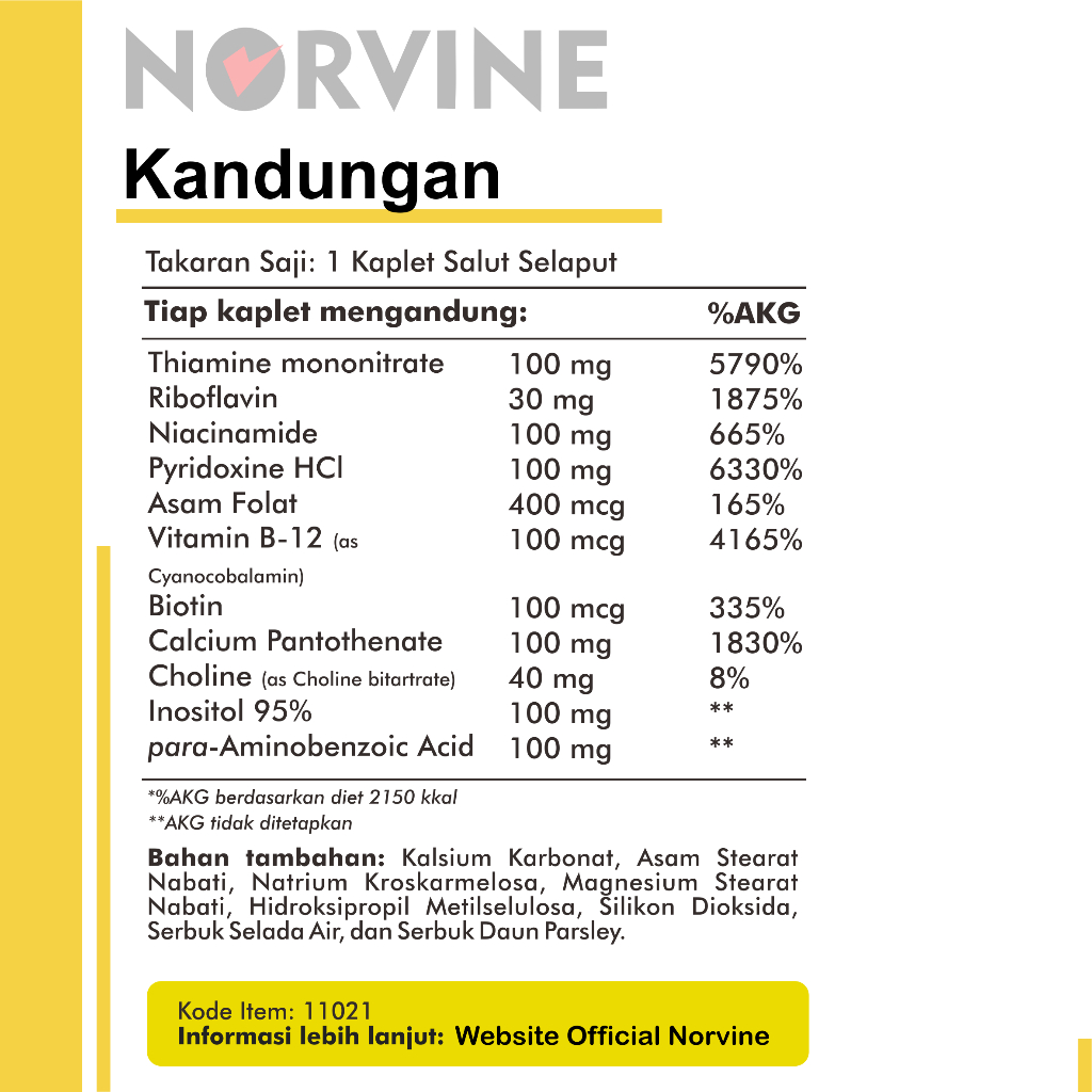 Jual Norvine Complete B & L Carnitine 500mg | Shopee Indonesia