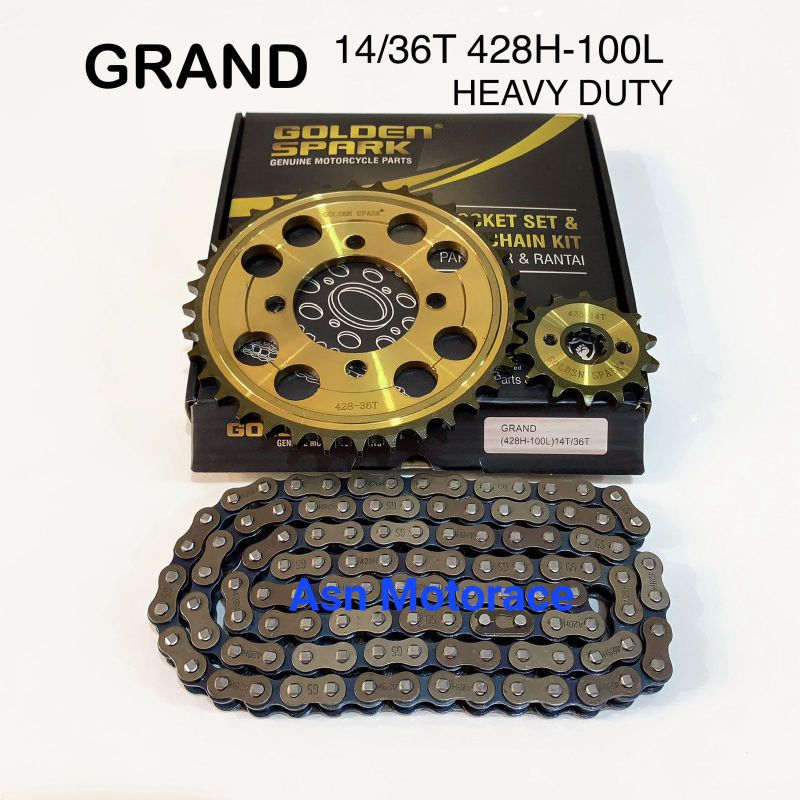 Jual GIR SET GEAR SET RANTAI GOLDEN SPARK GRAND GEAR GIR SET GEAR PAKET ...