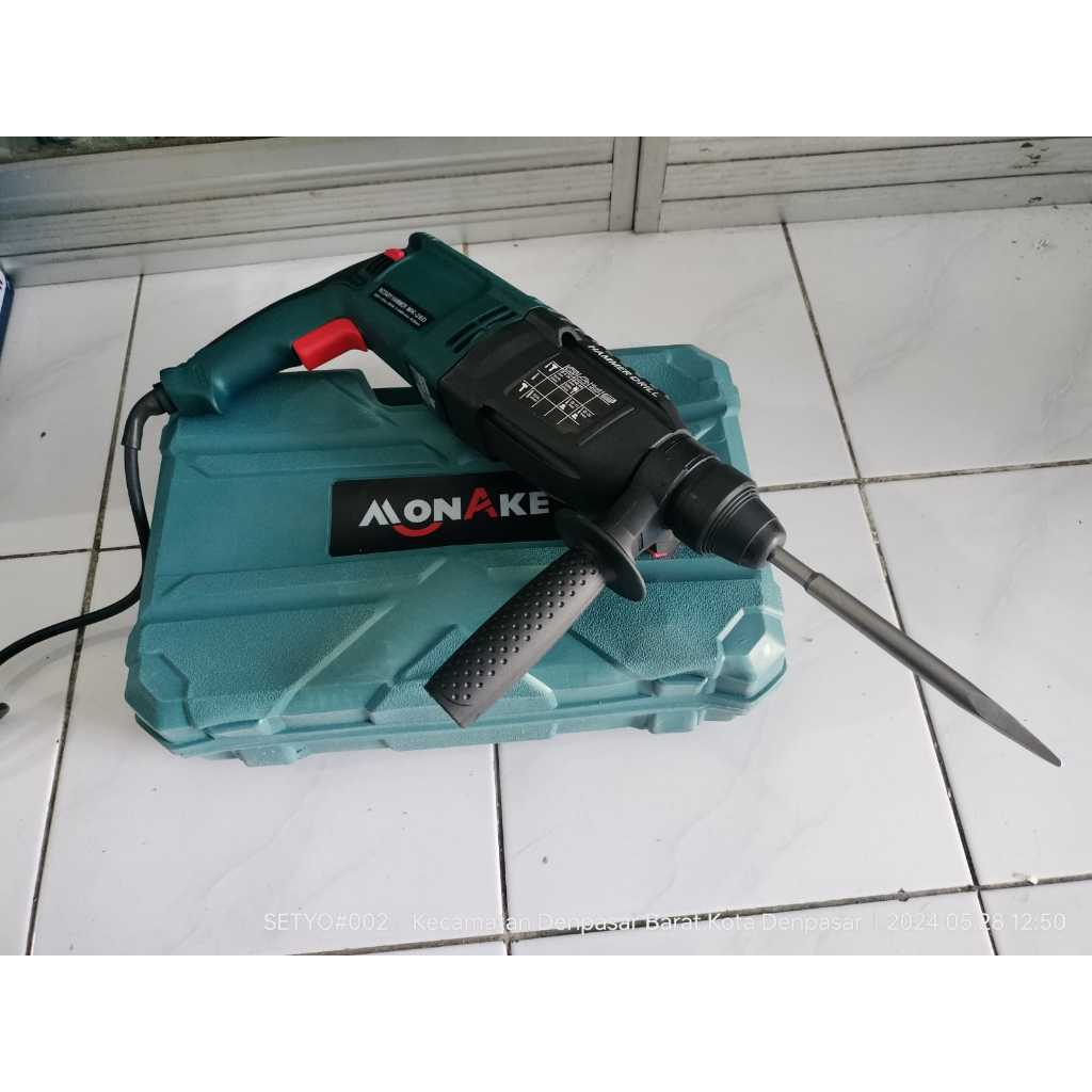 Jual MONAKE Mesin Bor Bobok Tembok Beton 26mm Hammer Drill 3 Mode Bor ...