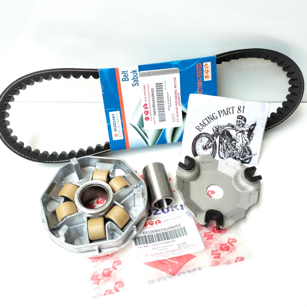 Jual Paket Komplit Vanbelt + Rumah Roller Suzuki Spin 125 - Skywave ...
