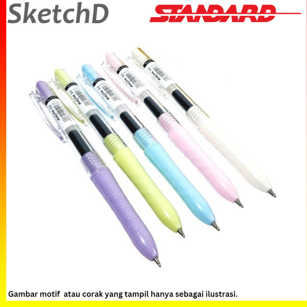 Jual Pena Standard Mojito 0.3 Gel Retract Ballpoint Pen Hitam Mirip ...