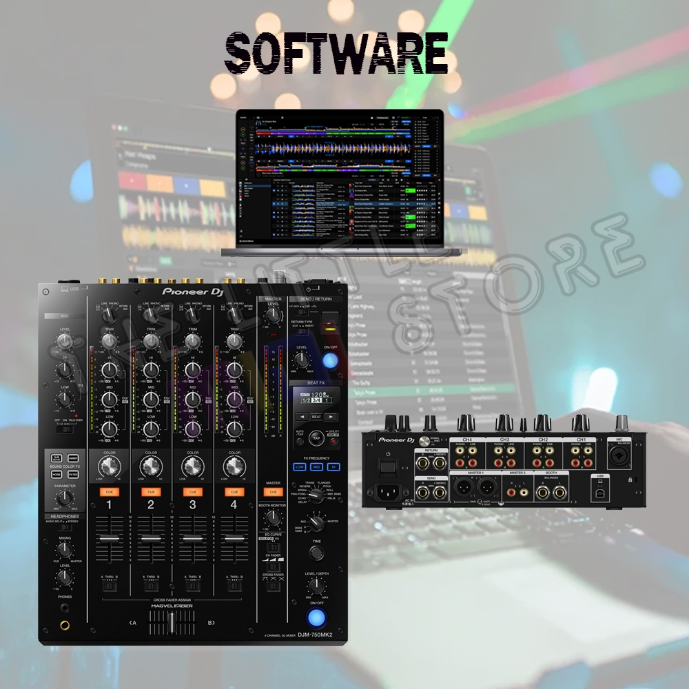 Pioneer DJM-750 （Pioneer DJ XDJ-1000Mk2 (Pair) & Pioneer DJ
