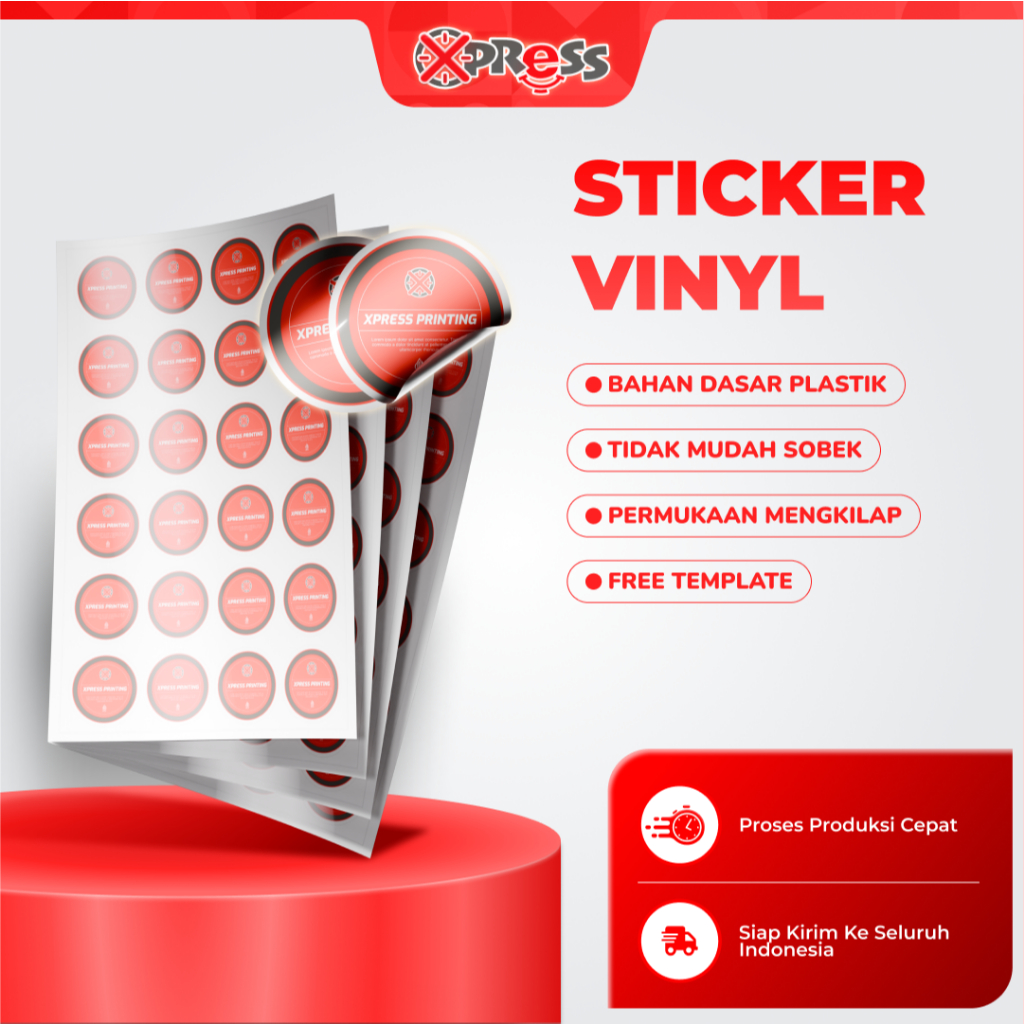 Jual Sticker Label Vinyl / Cetak Sticker Label / Sticker Tahan Air ...