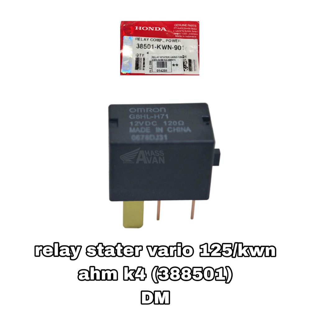 Jual 38501-KWN-901 RELAY COMP POWER RELAY BEAT ESP CB150R CRF250 PCX ...