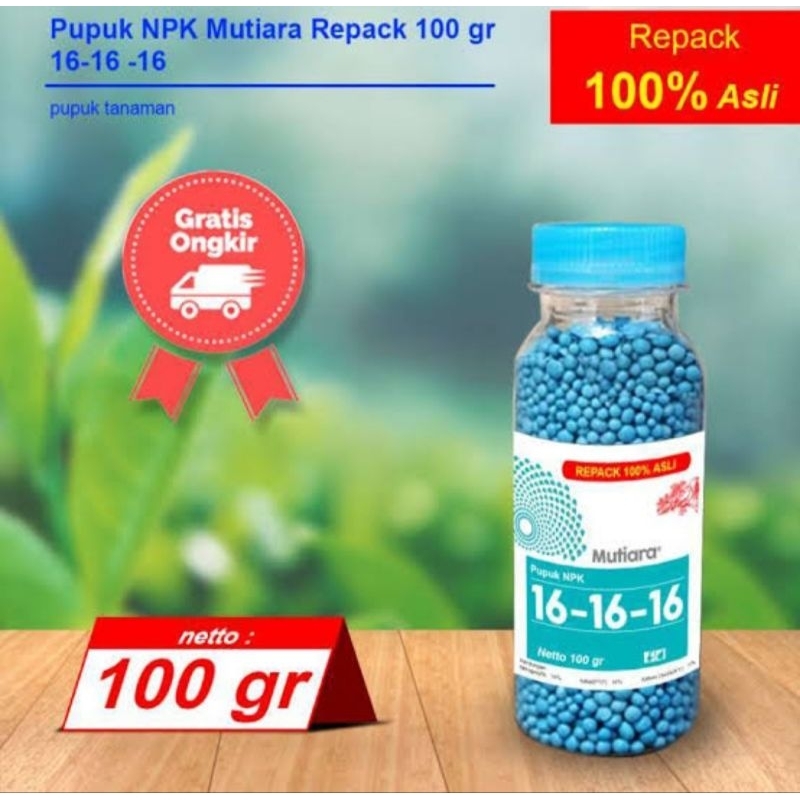 Jual 100 gram NPK Mutiara 16-16-16 Kemasan Repack Botol Pupuk Aneka ...